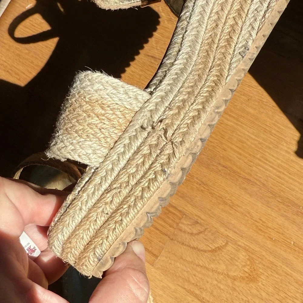 Steve Madden JCLEO-M Girls Gold‎ Espadrille Platform Sandals Size 2